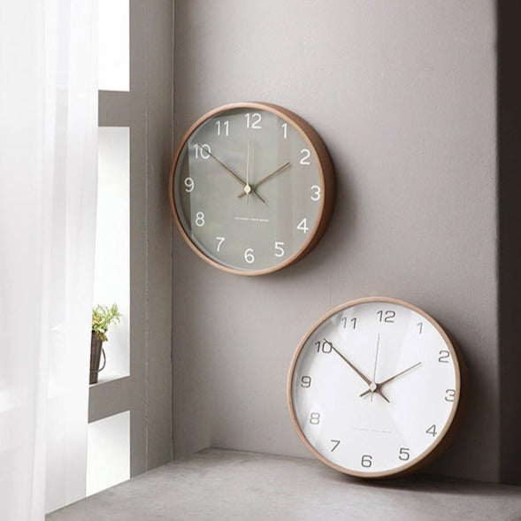 Elegant Wooden Wall Clock – Quiet & Stylish Design for Living Room, Bedroom, or Office