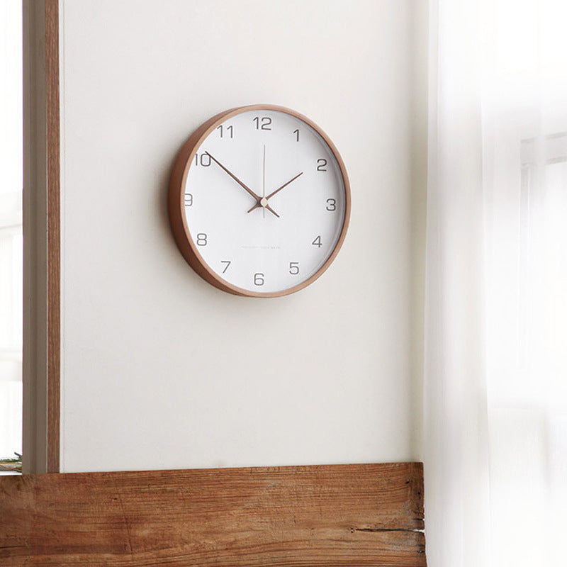 Elegant Wooden Wall Clock – Quiet & Stylish Design for Living Room, Bedroom, or Office