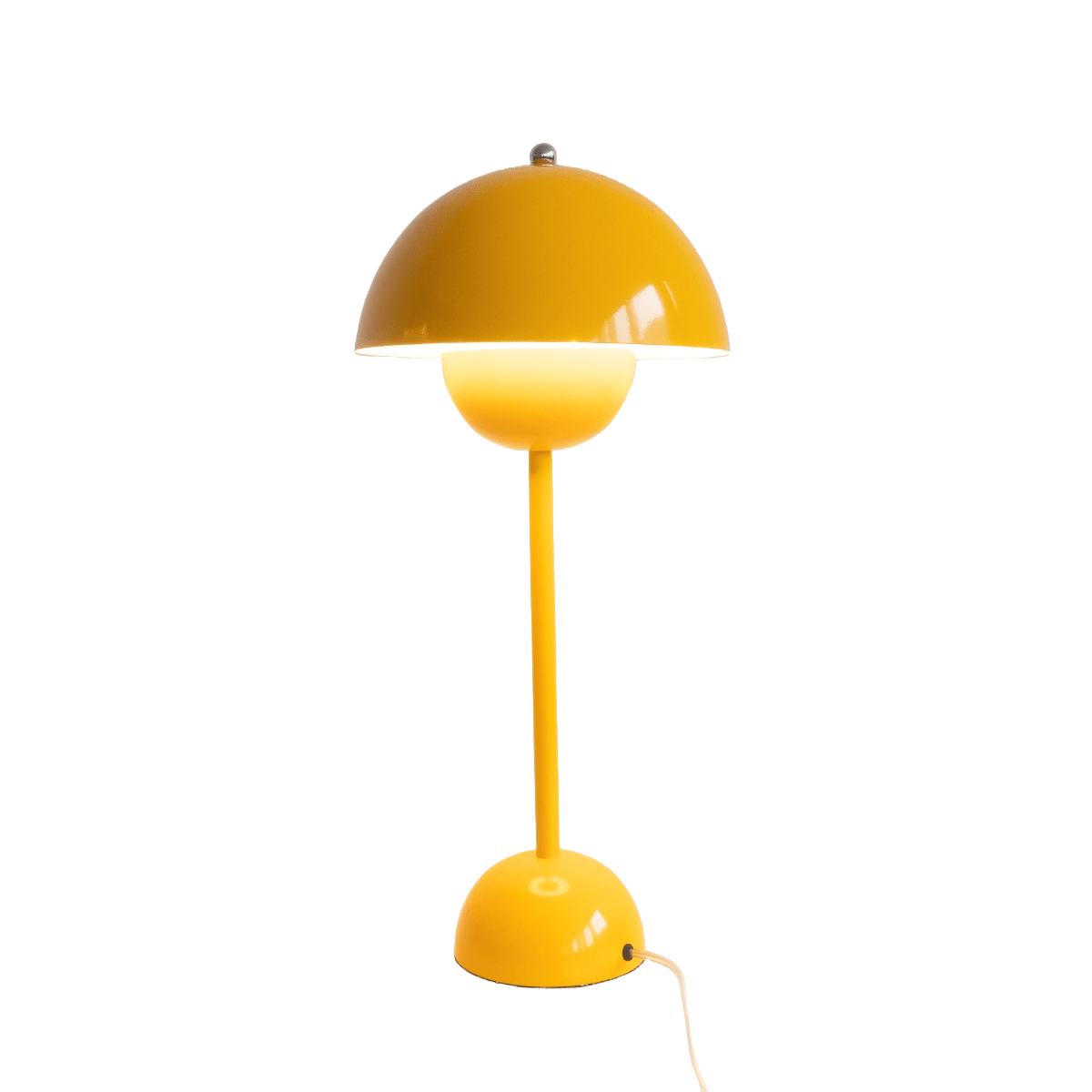 Yellow lamp on a white background