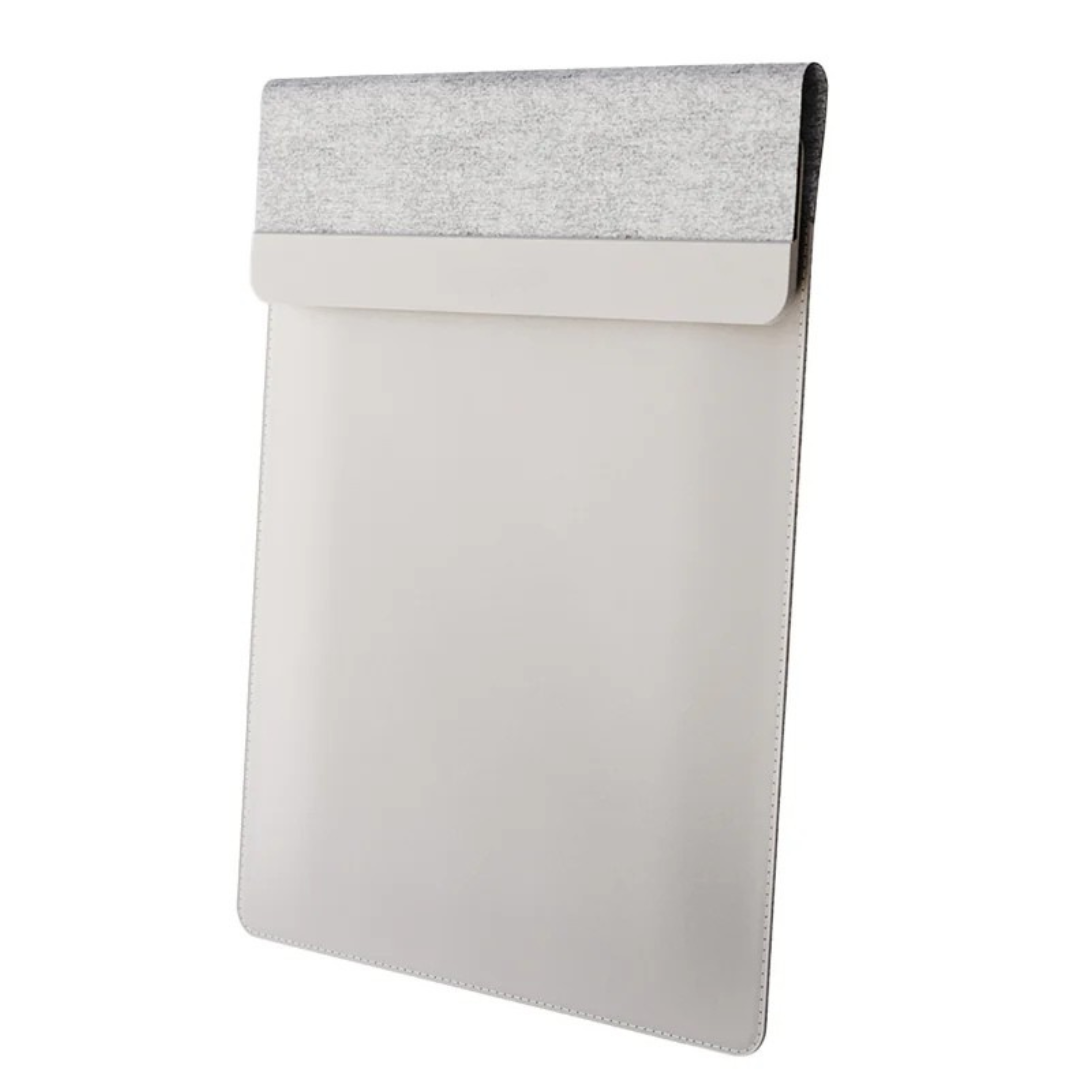 Gray fabric sleeve on a white background