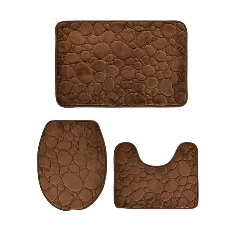 3-Piece Non-Slip Bathroom Mat Set – Soft Microfiber Bath Rugs with Modern Stripe Design, Absorbent and Machine Washable 9