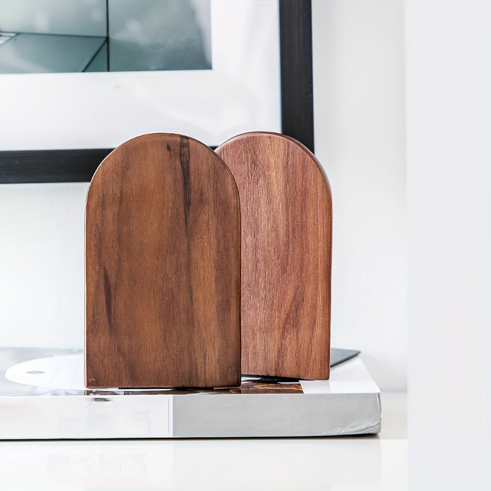Black Walnut Wood Bookend – Heavy Duty Book Holder for Home & Office