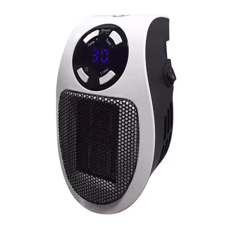 350W Electric Wall Heater with Remote Control and LED Display – 180° Rotatable Plug for Indoor Use 6