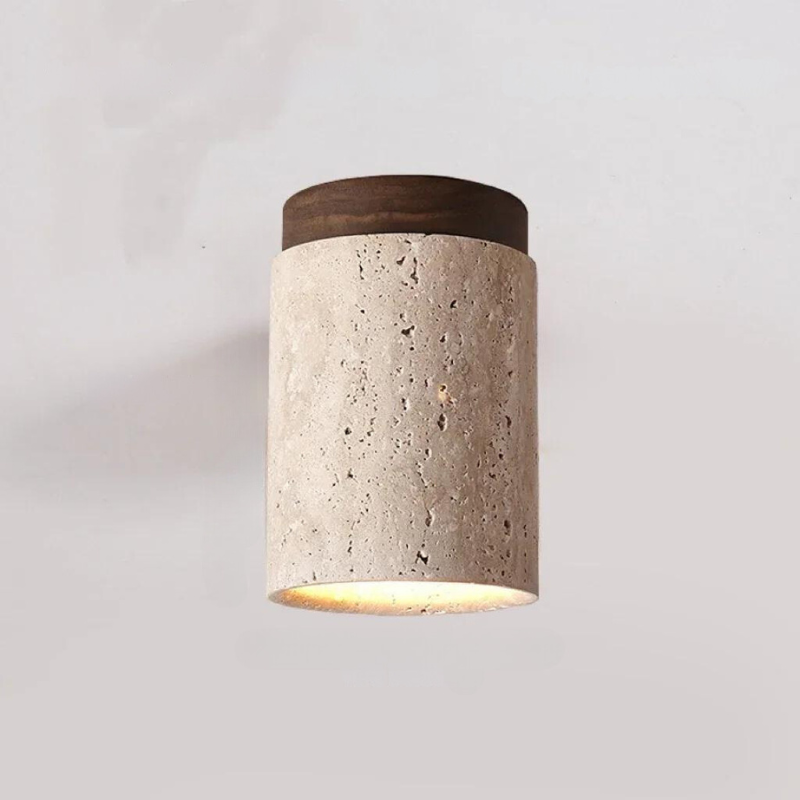 Elegant Travertine Recessed LED Wall Light – Modern Indoor & Outdoor Lighting Fixture