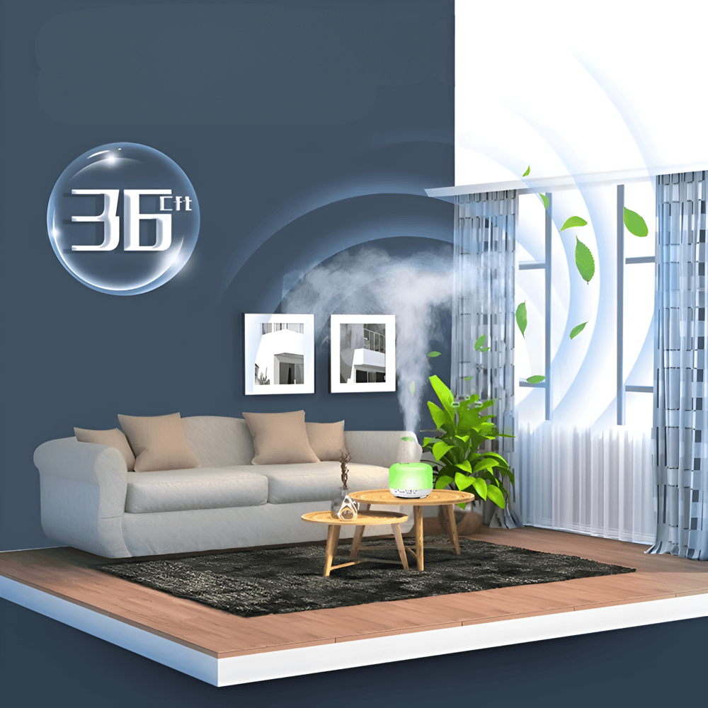 Multifunctional Aroma Diffuser with Bluetooth Speaker and Humidifier - 4-in-1 Electric Diffuser for Essential Oils and Night Light 2