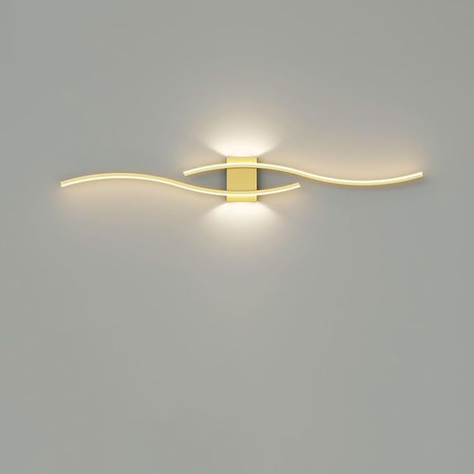 Modern wall light fixture on a gray background