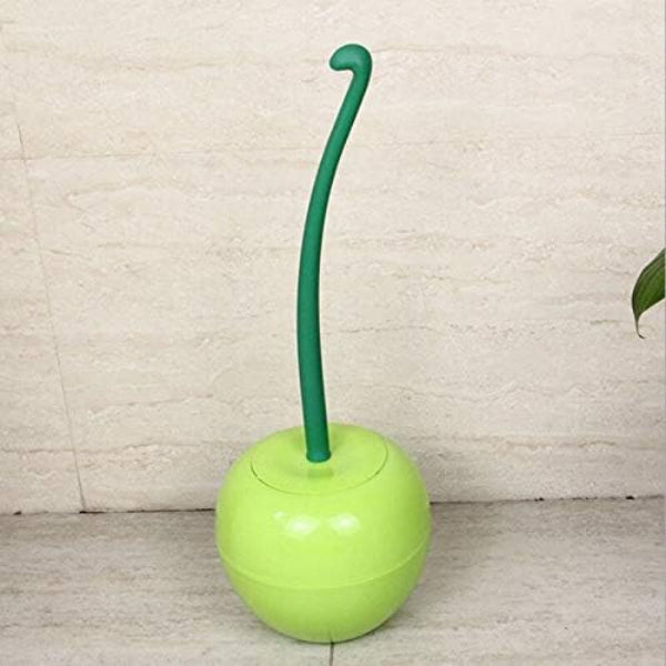 Green ball with a curved handle on a light gray background