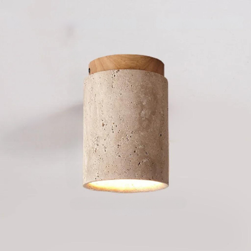 Elegant Travertine Recessed LED Wall Light – Modern Indoor & Outdoor Lighting Fixture