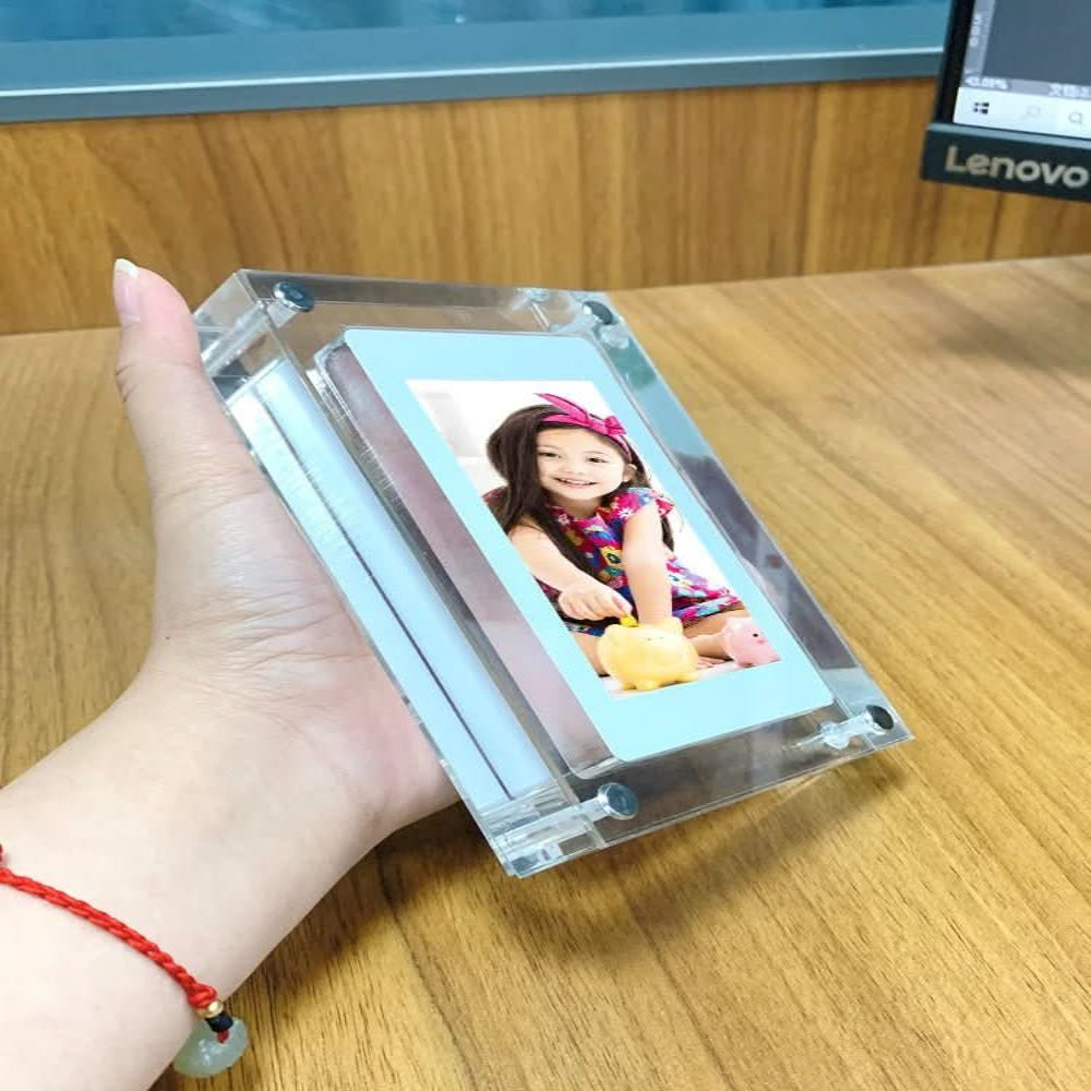 5/7 Inch Digital Photo Frame with IPS Display, 4GB Storage, Portable Electronic Picture Frame for Photos and Videos 5