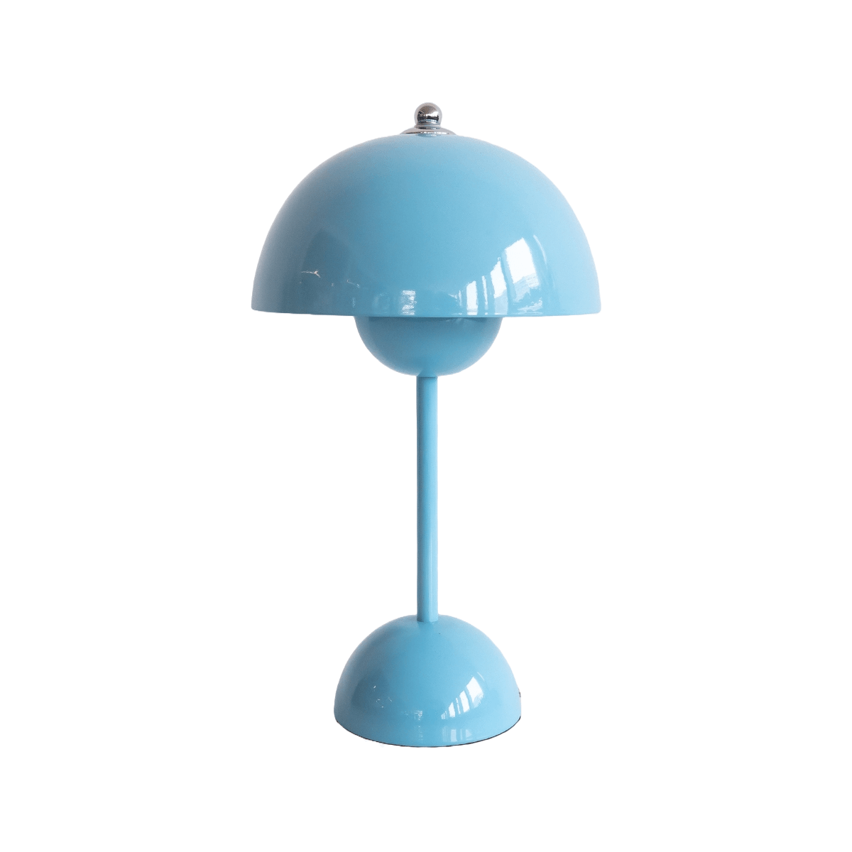 Blue table lamp on a white background
