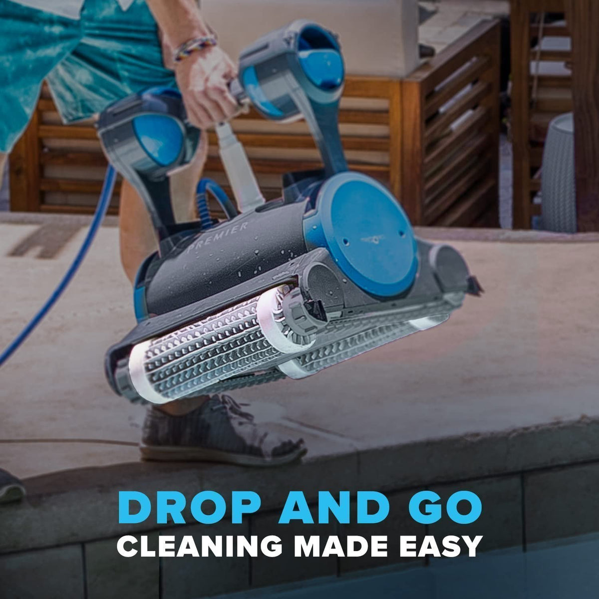 Dolphin Premier Robotic Pool Cleaner 2024 for Inground Pools up to 50ft