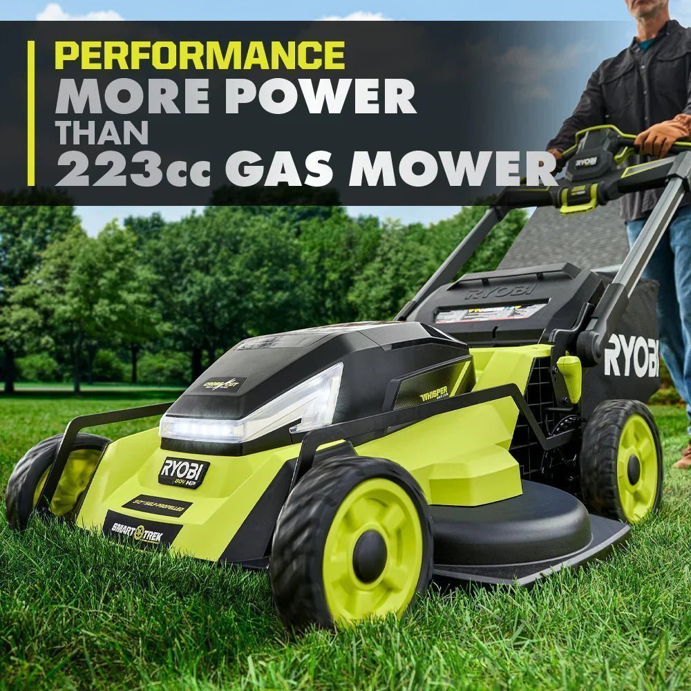 RYOBI 80v Hp brushless 30″ self-propelled dual-blade lawn mower kit