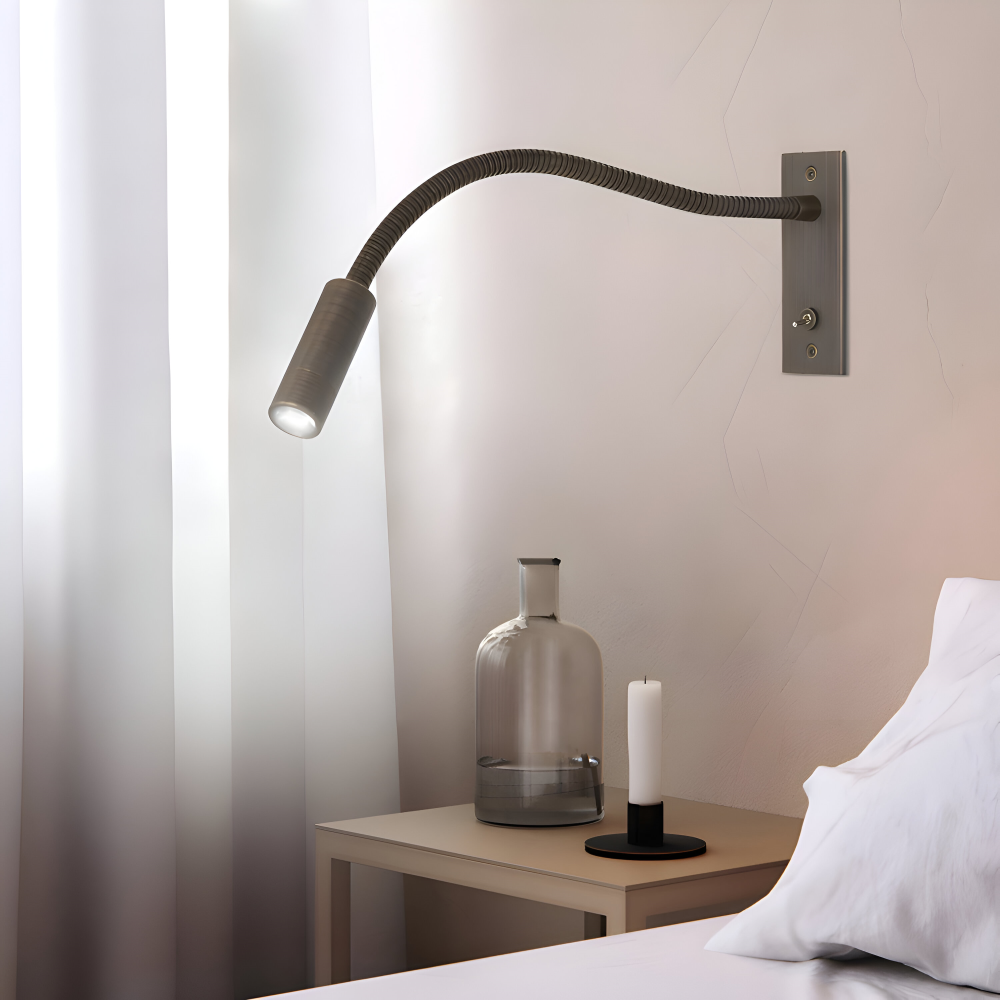 Adjustable Gooseneck Wall Light – Modern LED Wall Lamp with Flexible Arm for Reading and Task Lighting 2