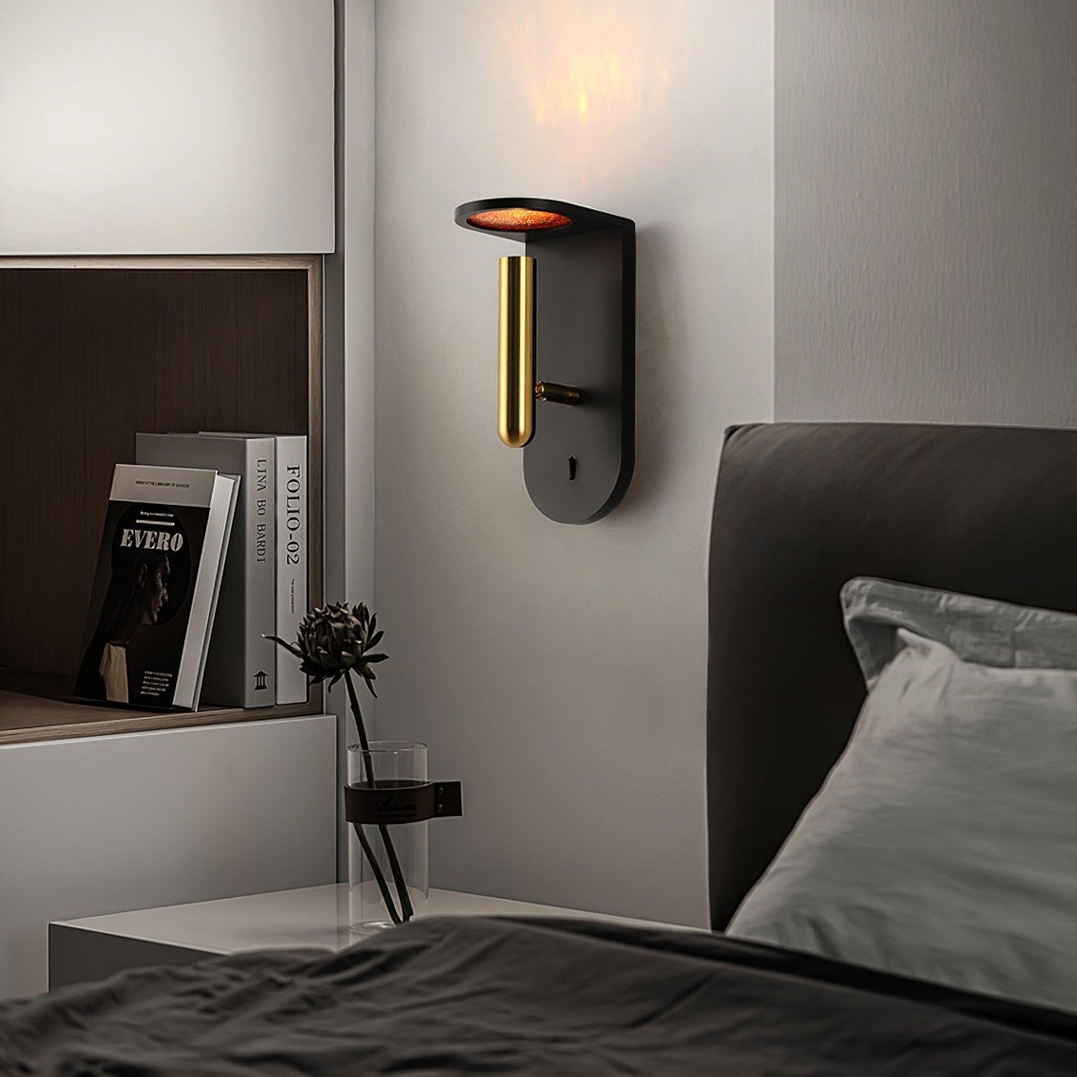 Adjustable LED Wall Sconce Lamp – Modern Wall Lights for Bedroom in White and Black, Compact Design with Multiple Light Temperatures 5