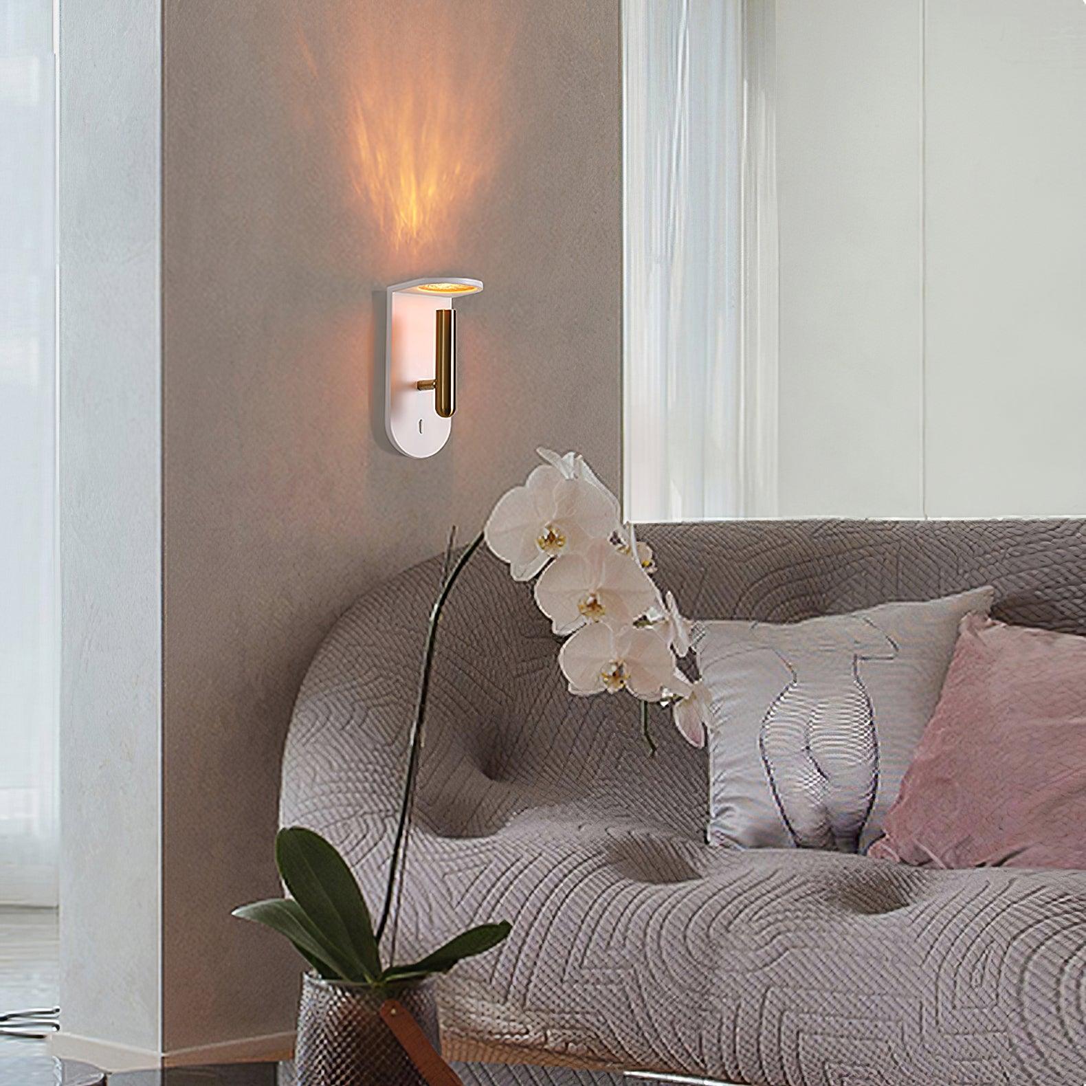 Adjustable LED Wall Sconce Lamp – Modern Wall Lights for Bedroom in White and Black, Compact Design with Multiple Light Temperatures 8