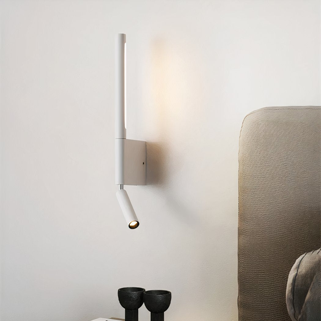 Adjustable Wall Reading Light with Dual LED Heads – Modern Slim Linear Design & Rotatable Arm