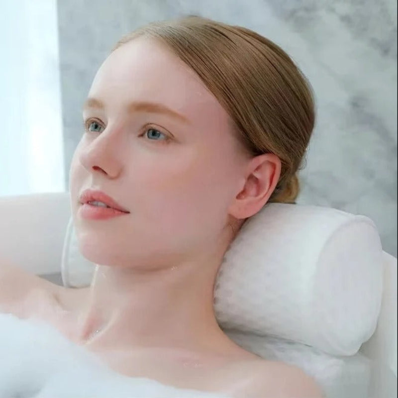 Air Mesh Bath Pillow for Neck and Head Support - Ergonomic Waterproof Tub Pillow with Suction Cups and Quick-Dry Technology 1