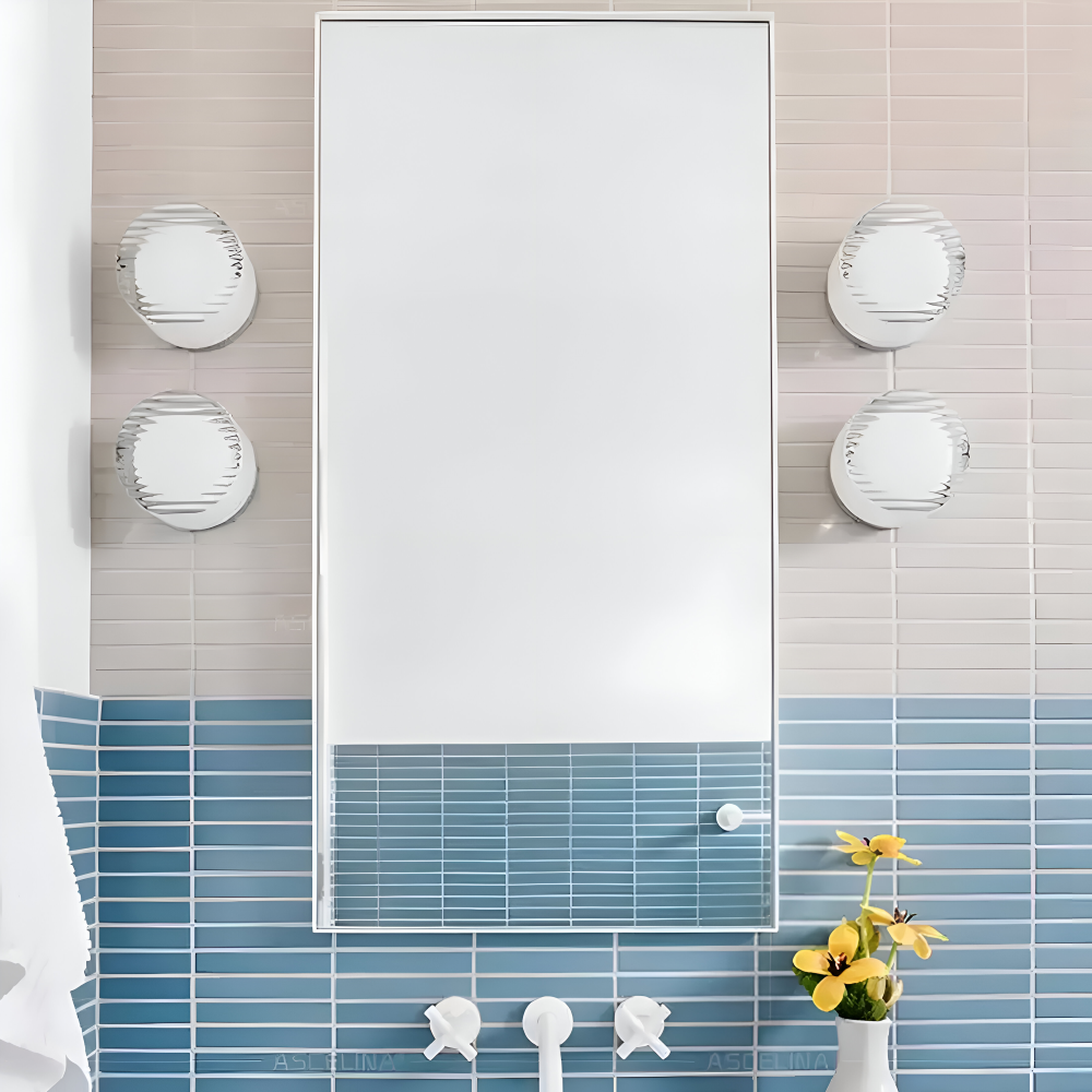 Amber White Ribbed Wall Sconce - LED Wall Lamp Lighting Fixture for Living Room, Bedroom, and Kids' Room 2