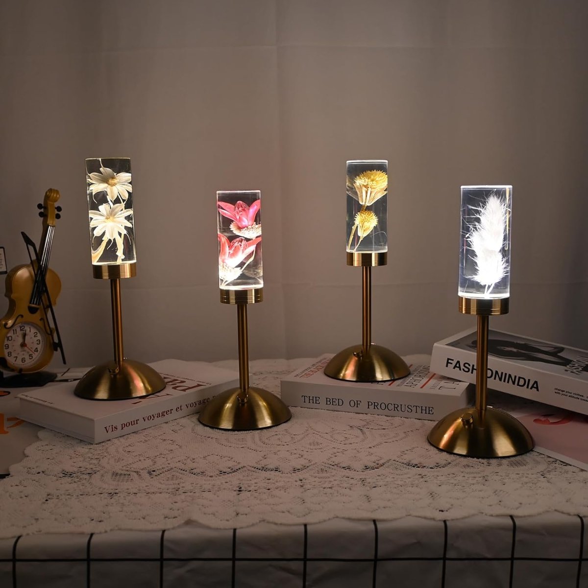 Ambient Floral LED Table Lamp with Multi-Color Lighting – Cordless Decorative Light for Interior Spaces 1