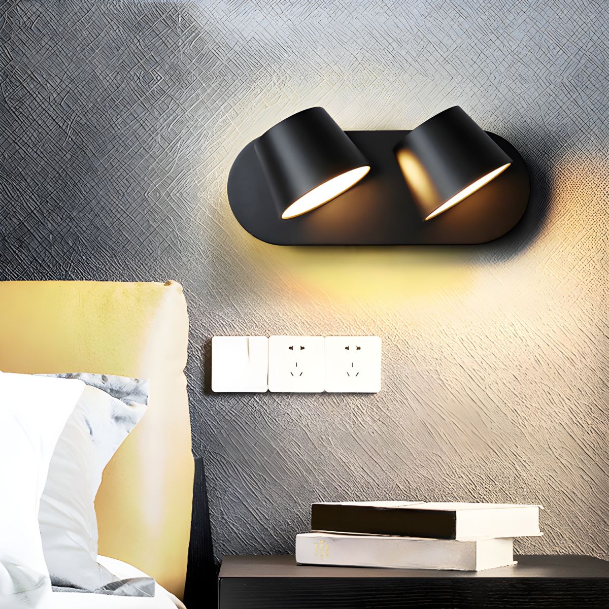 Angle Adjustable LED Wall Lamp with 360° Rotation – Modern Wall Sconce Lighting for Reading, Metal and Acrylic Design 2