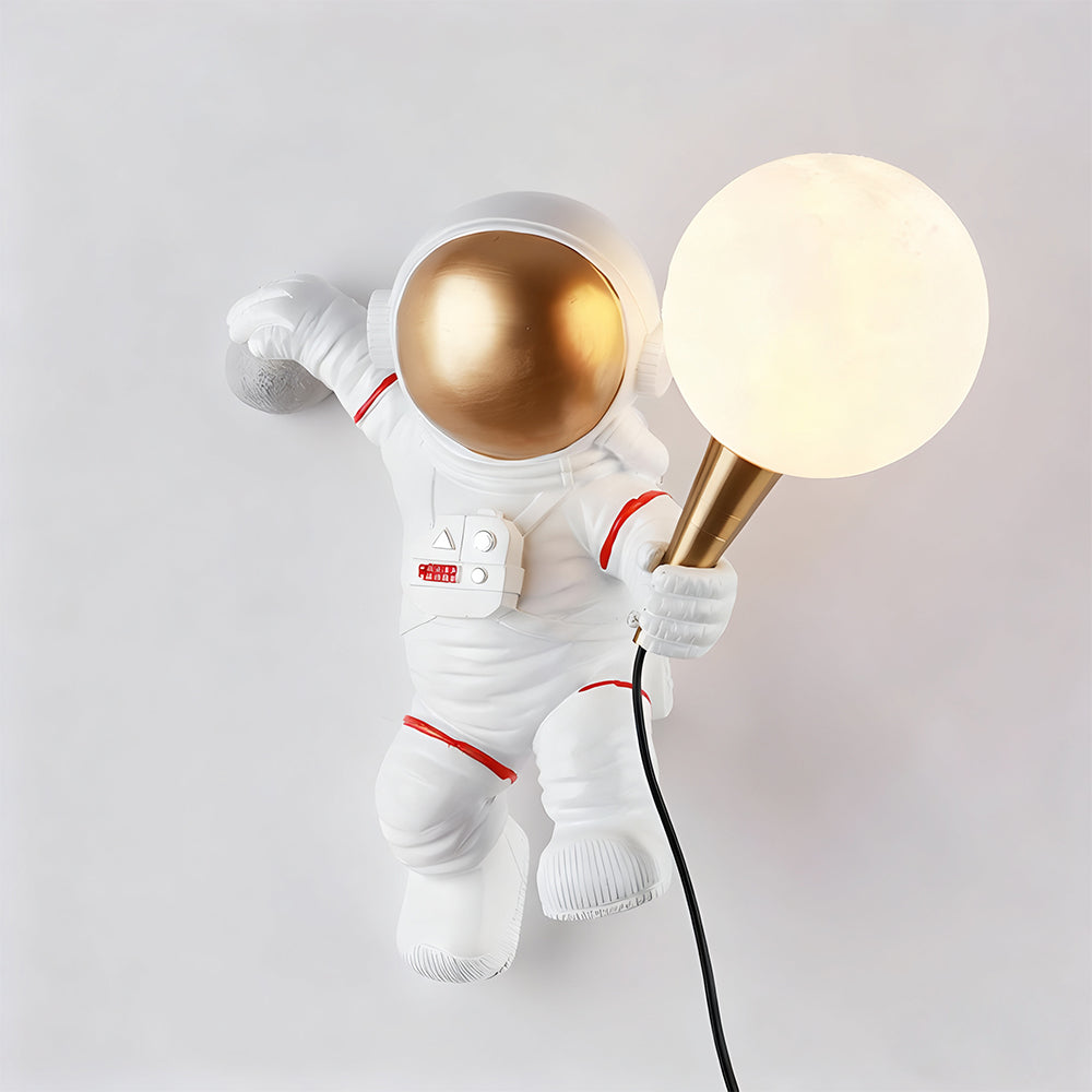 Astronaut Wall Light – Creative Space-Themed Resin Design with Warm LED Glow for Cozy Indoor Atmosphere 0