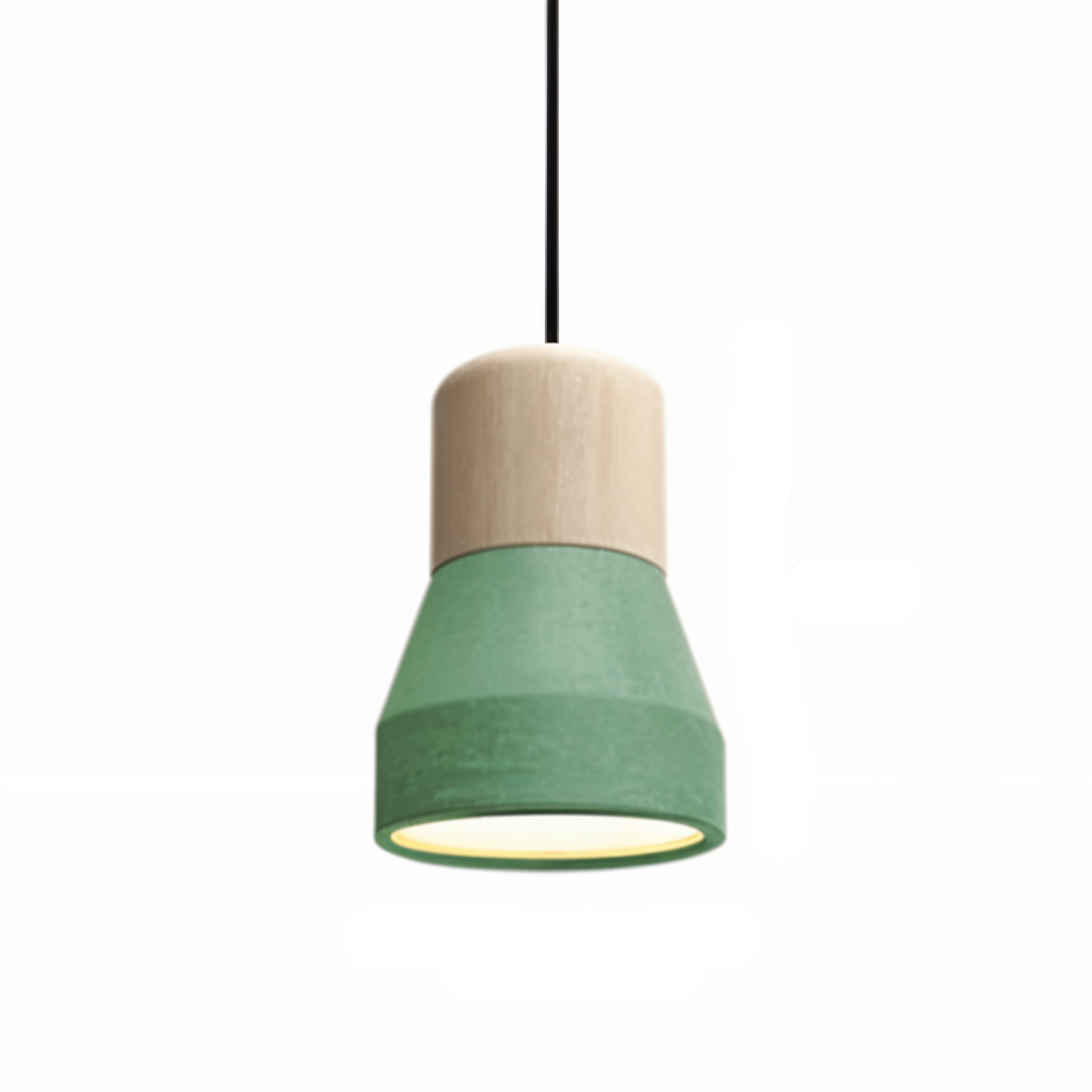 Black Pendant Light – Modern Adjustable Hanging Light with Concrete and Wooden Accents for Kitchen Pendant Lighting 7