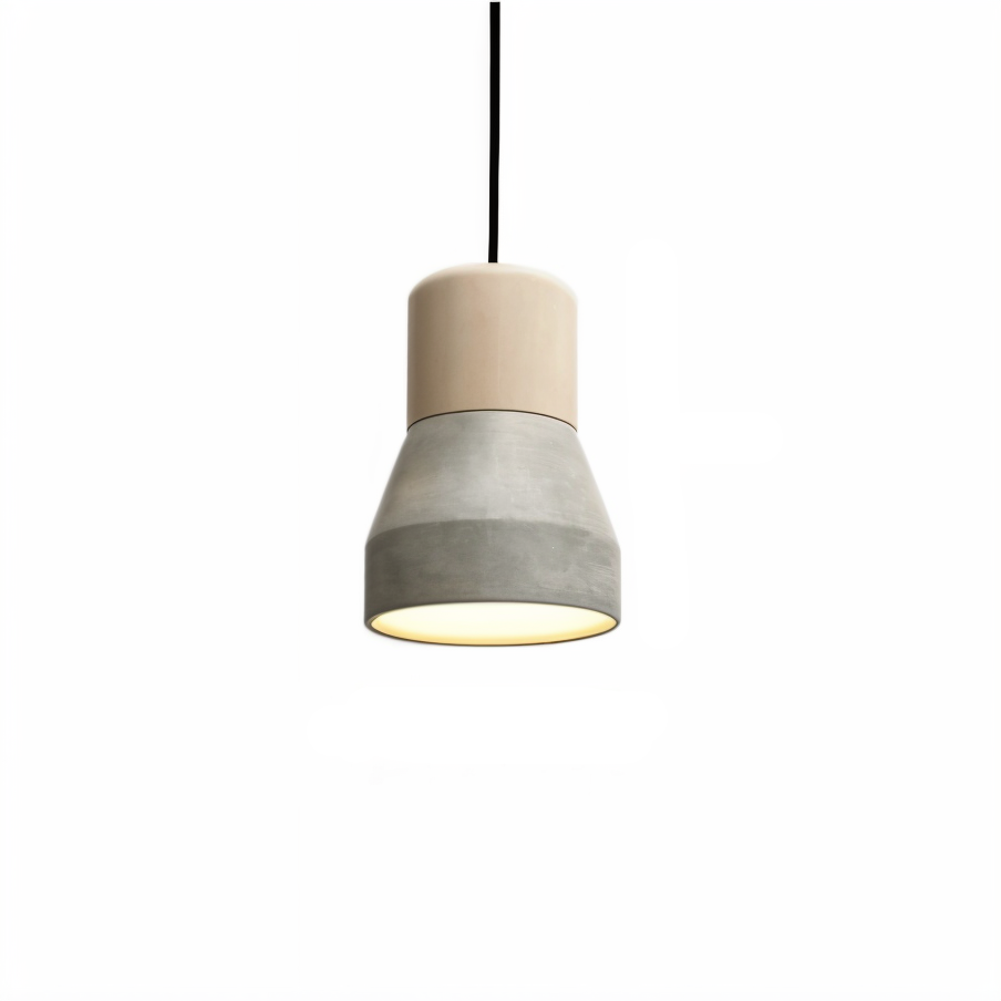Black Pendant Light – Modern Adjustable Hanging Light with Concrete and Wooden Accents for Kitchen Pendant Lighting 8