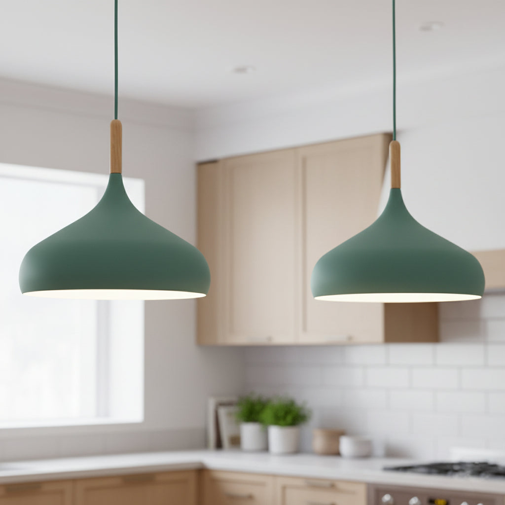 Black Pendant Light – Nordic Minimalist Design with Adjustable Height for Kitchen and Living Room, E27 LED Included 2