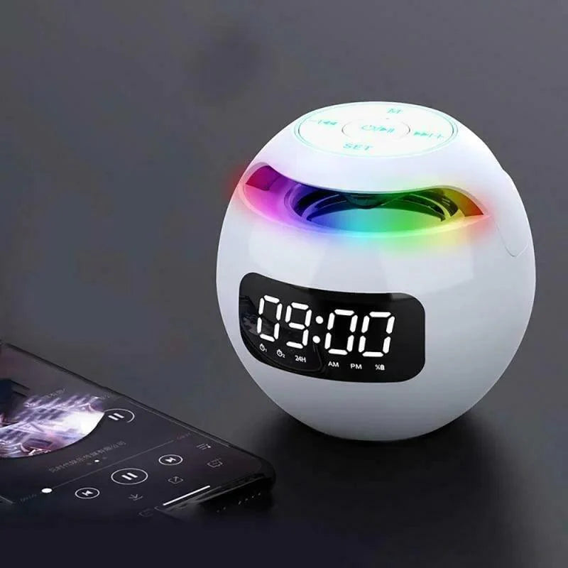 Bluetooth 5.0 Alarm Clock Speaker with LED Night Light and 2200mAh Battery – Multifunctional Digital Clock and Sound System 5