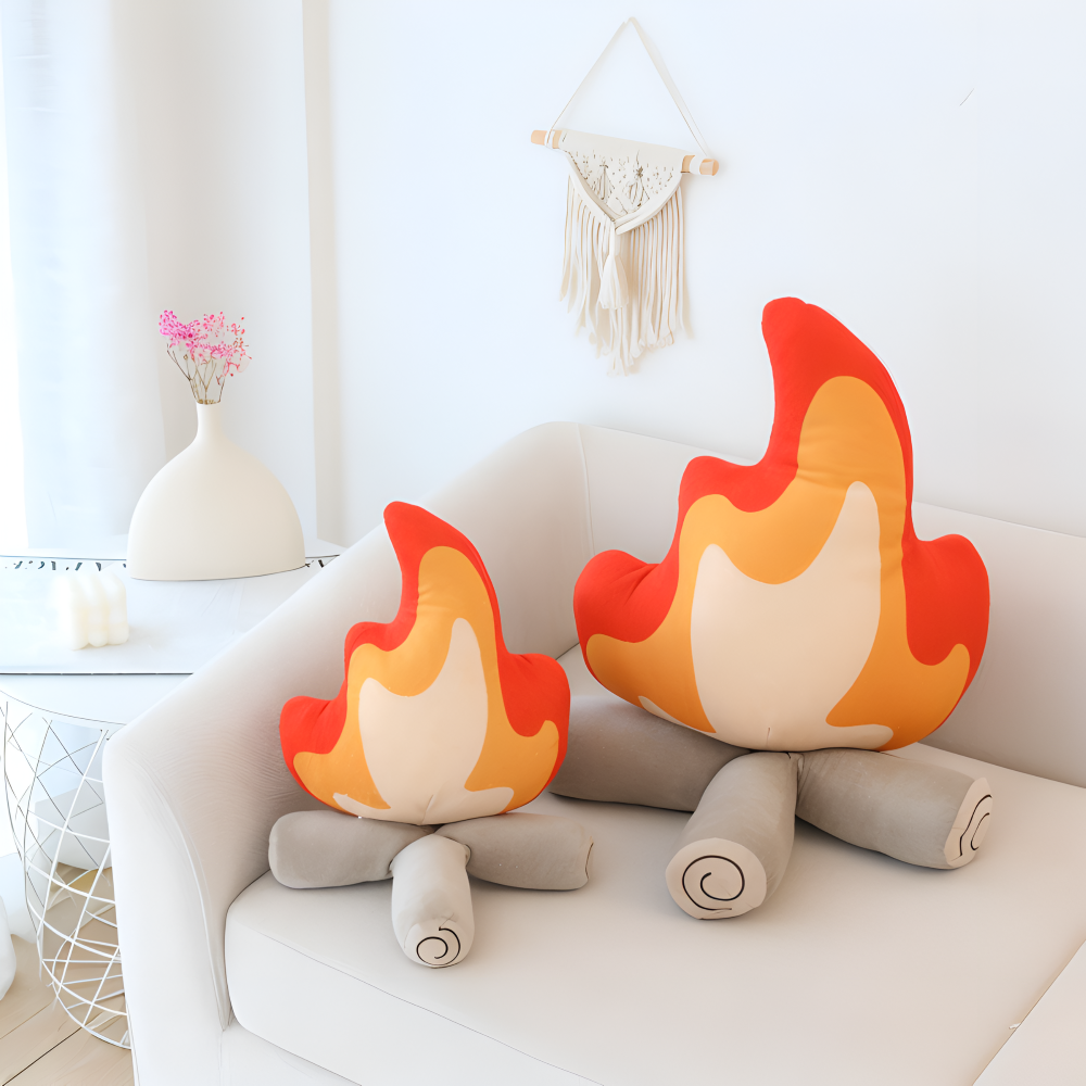 Campfire Inspired Decorative Pillow – Plush Throw Pillow for Couch, Cozy Home Accent, 27x30cm or 40x45cm 4