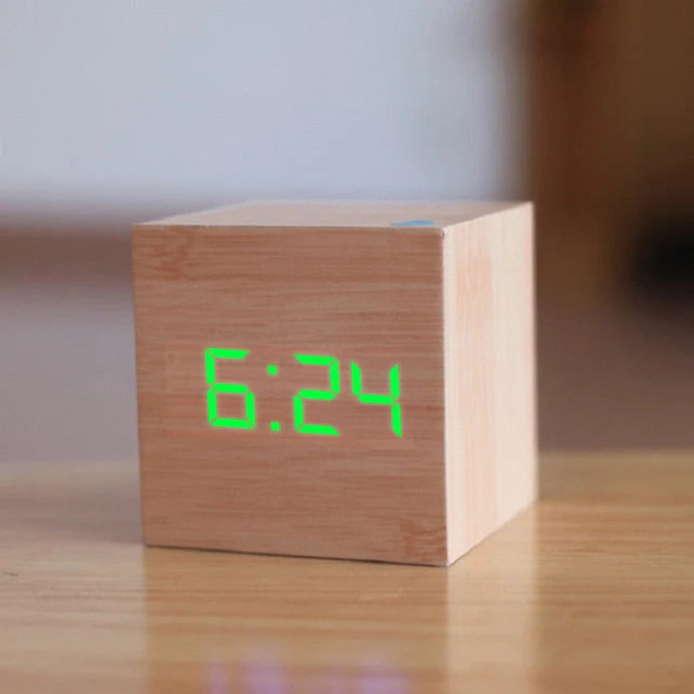 Compact Mini LED Digital Alarm Clock with Adjustable Brightness, Night Mode, and Temperature Display 7