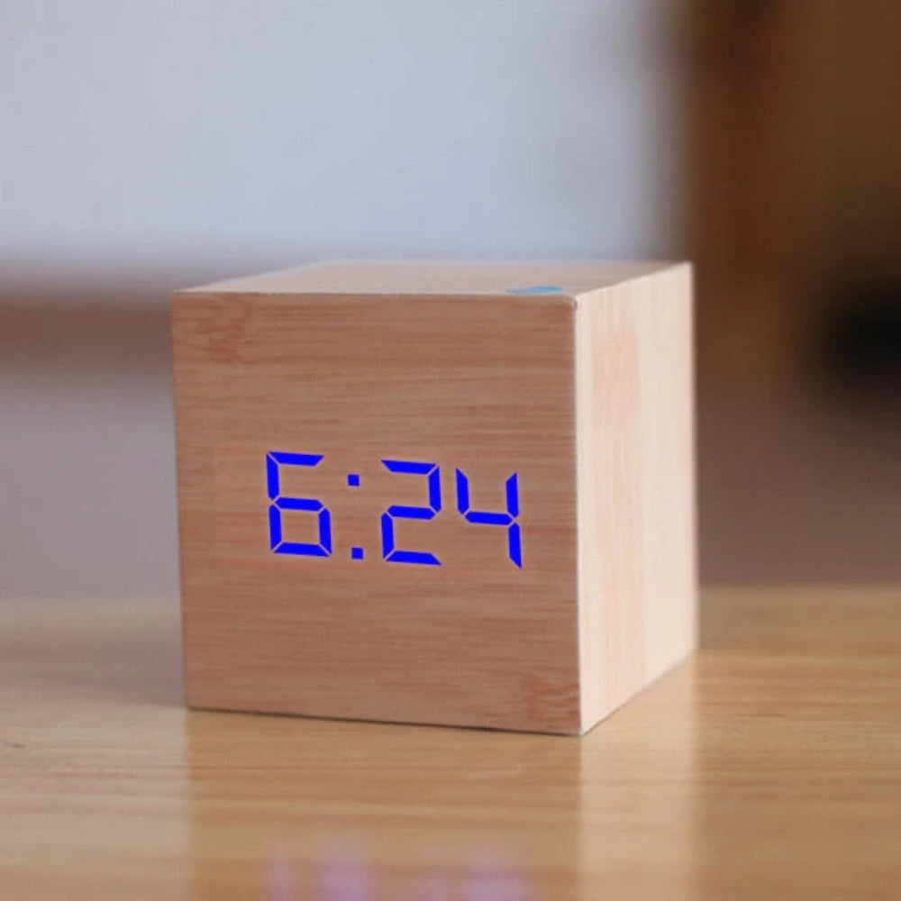 Compact Mini LED Digital Alarm Clock with Adjustable Brightness, Night Mode, and Temperature Display 8