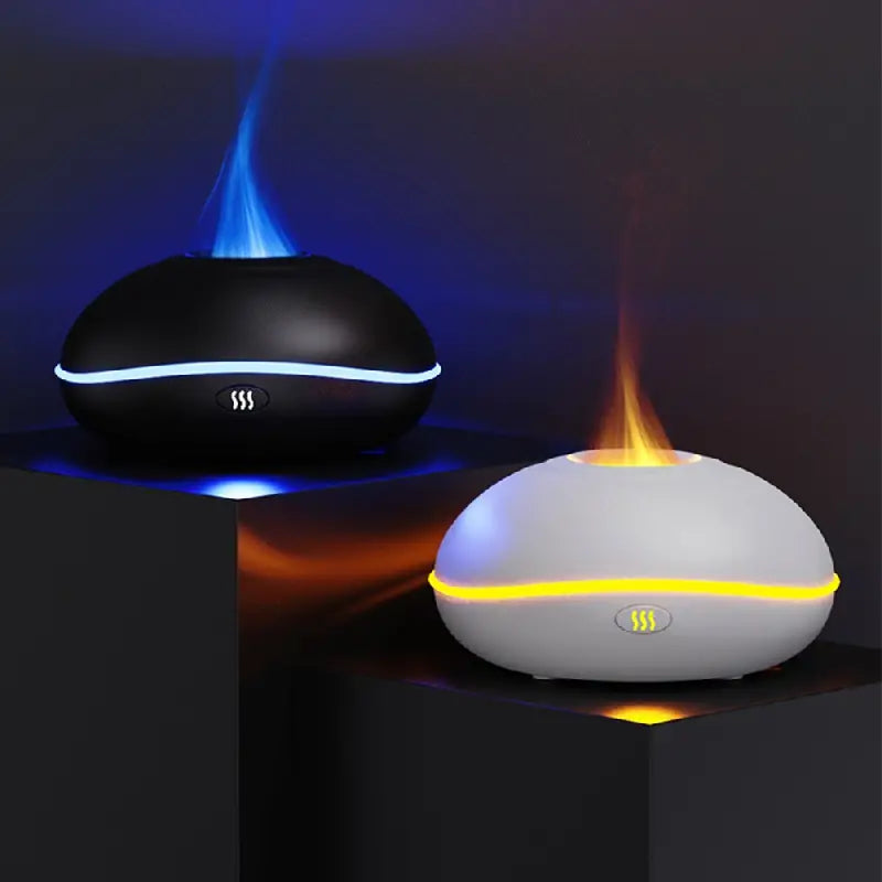 Compact USB Cool Mist Humidifier for Bedroom with Ultrasonic Mist and Flame Effect Lighting – Perfect Air Humidifier for Comfort 2