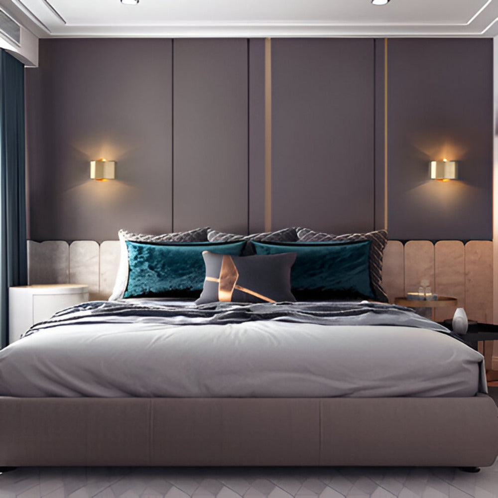 Contemporary Gold Drum Wall Lamp – Elegant Iron Wall Sconce Lighting for Modern Home Décor 2