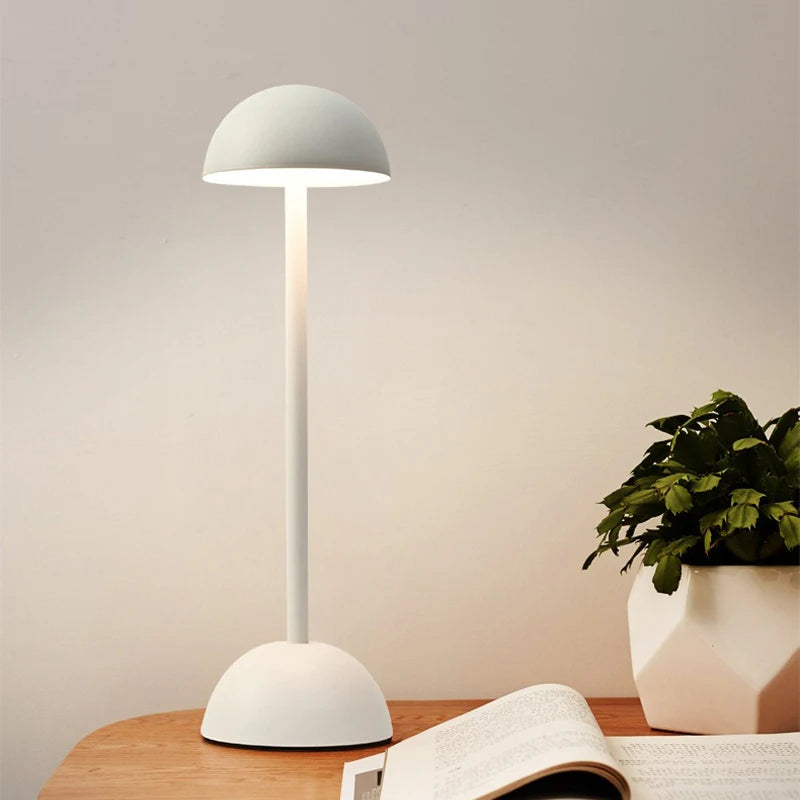 Cordless Nordic Minimalist Table Lamp with Customizable Lighting – Rechargeable Iron Design 0
