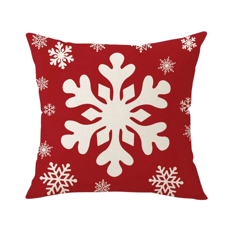 Cotton Christmas Cushion Covers – Soft Holiday Pillow Covers with Vibrant Patterns for Festive Home Decor 3