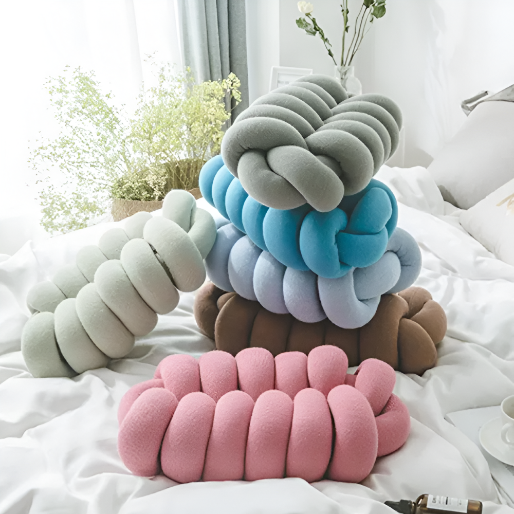 Cotton Knitted Decorative Cushion Cover for Couch - Vibrant Accent Pillow with Eye-Catching Design and Comfortable Filling 2