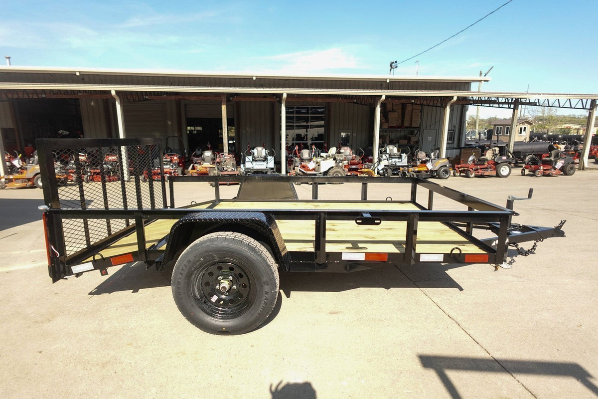 6′ 4″ x 10 Utility Trailer Dovetail Powder Coated With Gate 3,500lb Axle