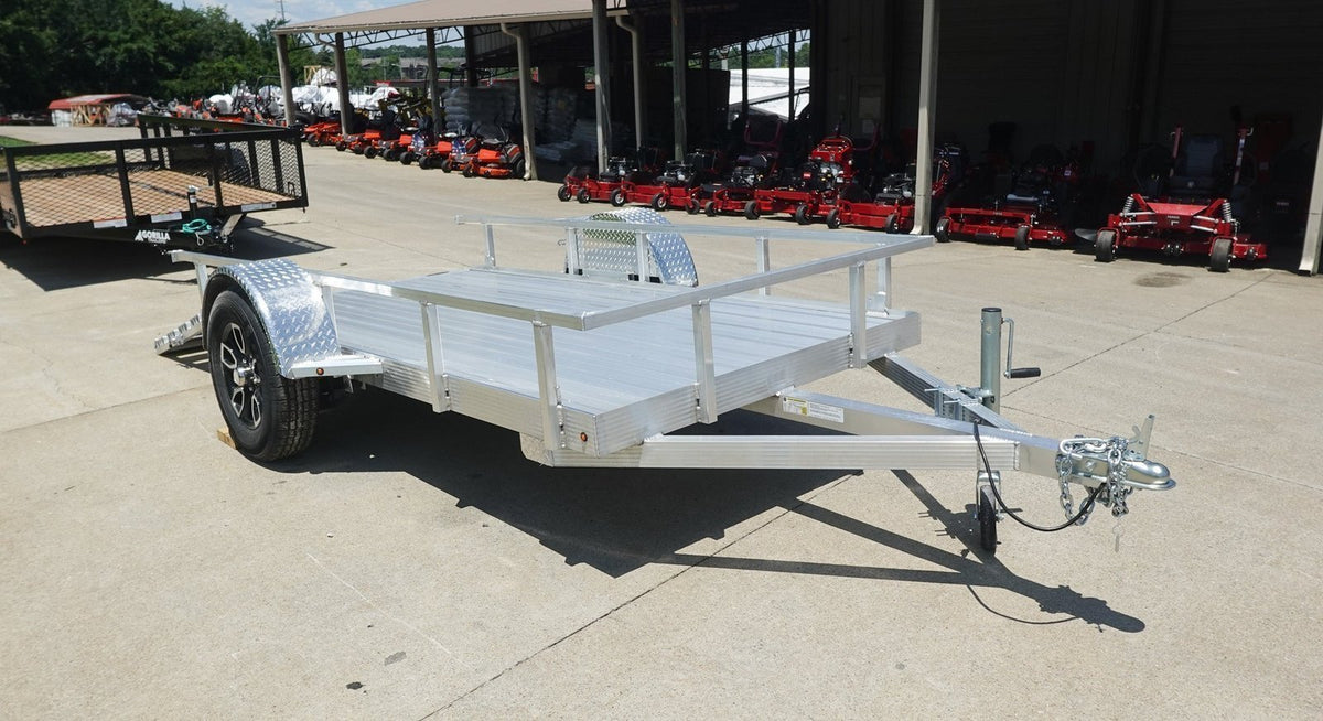 5′ x 10′ Aluminum Utility Trailer with Gate and Mag Wheels – 3500 lb Axle