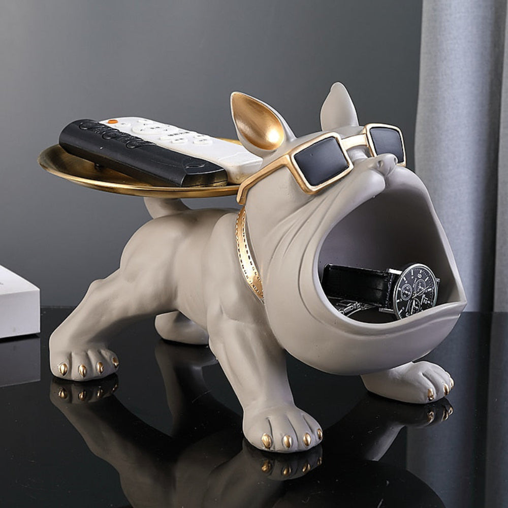 Decorative Bulldog Resin Tray for Keys and Snacks – Stylish and Functional Storage Solution 3