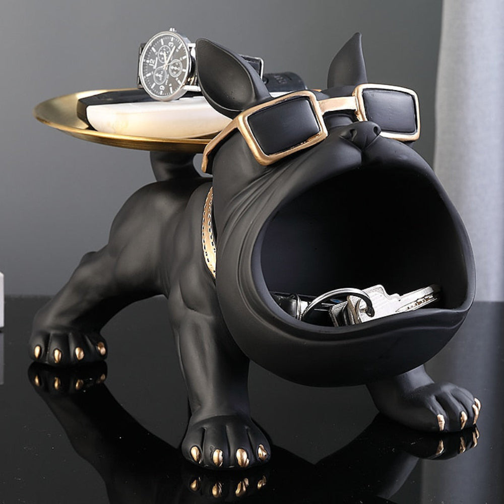 Decorative Bulldog Resin Tray for Keys and Snacks – Stylish and Functional Storage Solution 5