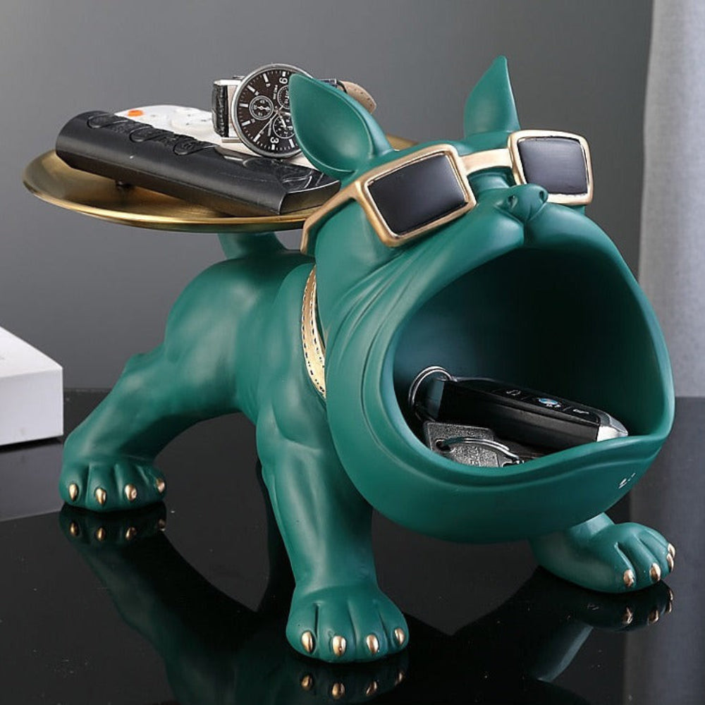 Decorative Bulldog Resin Tray for Keys and Snacks – Stylish and Functional Storage Solution 7