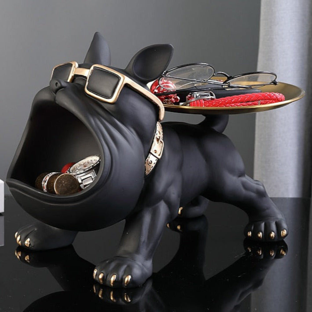 Decorative Bulldog Resin Tray for Keys and Snacks – Stylish and Functional Storage Solution 8