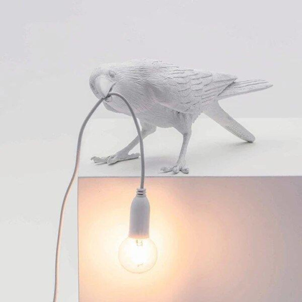 Decorative Table Lamp with Unique Crow Design – Warm LED Light for Gothic Home Decor 9