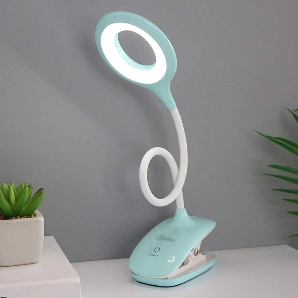 Dimmable Clip-On Reading Lamp with Gooseneck – USB Rechargeable Bedside Reading Light for Adjustable Brightness 6