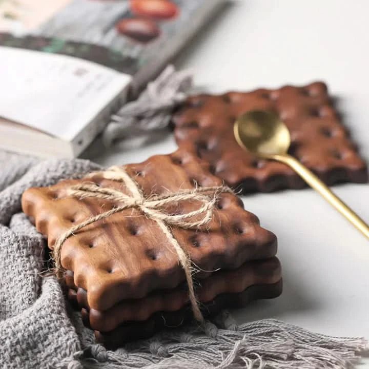 Durable Eco-Friendly Wooden Coasters for Drinks – Stylish Protection for Your Surfaces, Set of 3, Beech Wood or Black Walnut 0