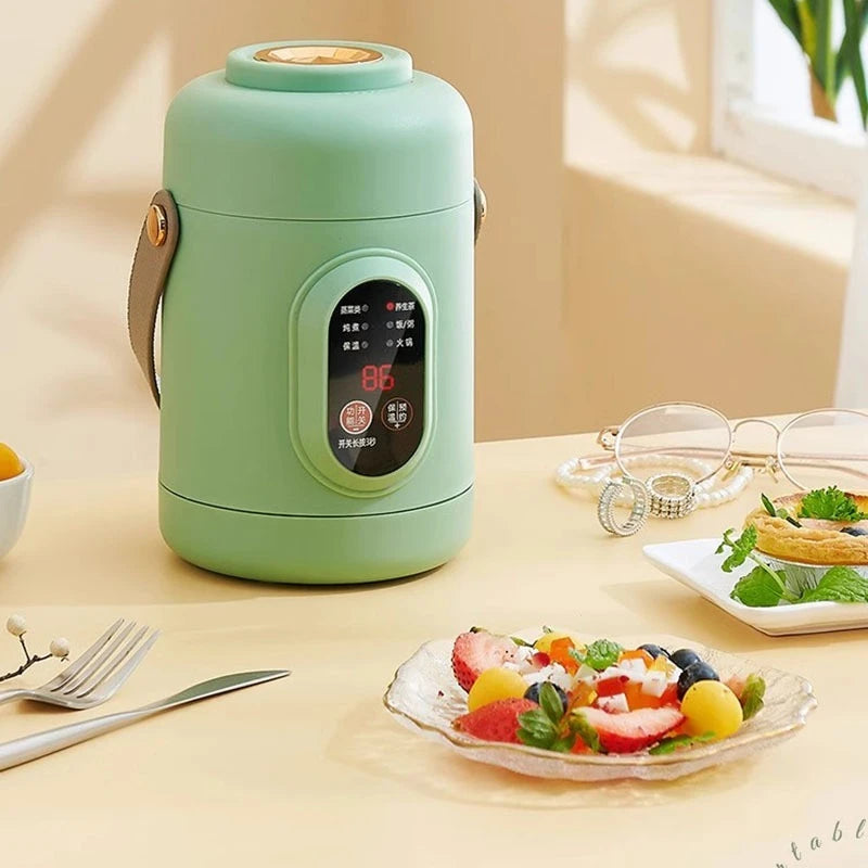 Electric Mini Cooking Pot 1L – Portable Slow Cooker with Smart Timer for Soups, Stews, Rice, and Vegetables 4