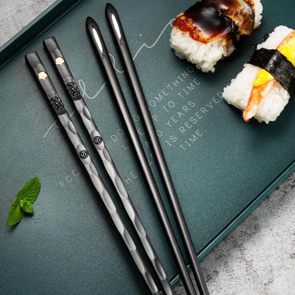 Elegant Alloy Chopsticks Set of 5 – Durable, Dishwasher Safe, Modern Design for Stylish Dining 4