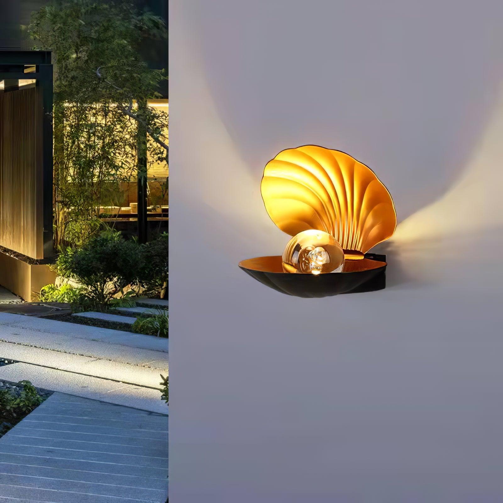 Elegant Aluminum Pearl Clam Wall Light Sconce – Integrated LED Indoor Wall Lamp for Modern Decor 2