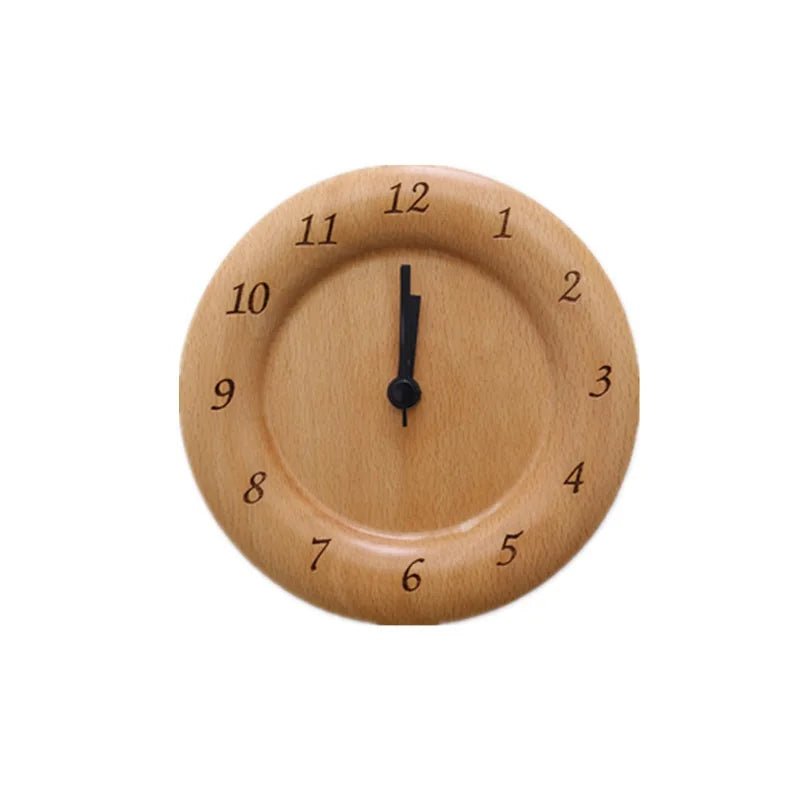 Elegant Beech Wood Alarm Clock with Silent Mechanism – Minimalist Design for Home and Office 6